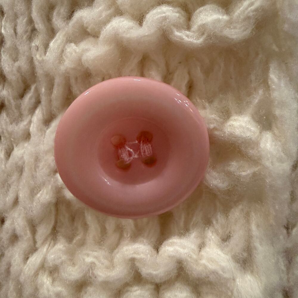 3D Strawberry Applique Chunky Knit Cardigan Cottagecore Coquette Kawaii Sweater - Picture 6 of 10